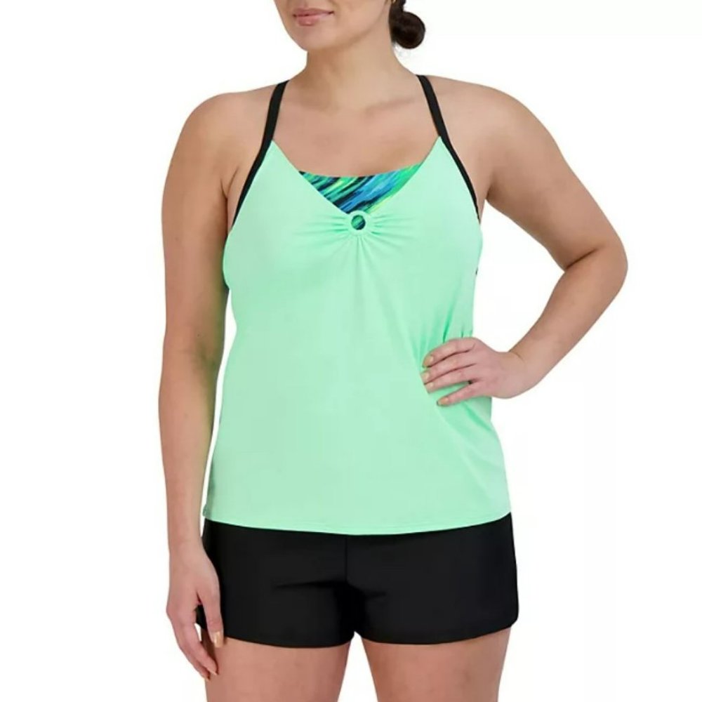 NWT ZeroXposure Tankini Swim Workout Top Medium